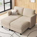 Belffin 58.3' Modular Sectional Sofa 4 Seats Sleeper Sofa Washable Sectional Couches for Living Room Comfy Couches with Storage Seat Couch Sofas with Chaise,Beige