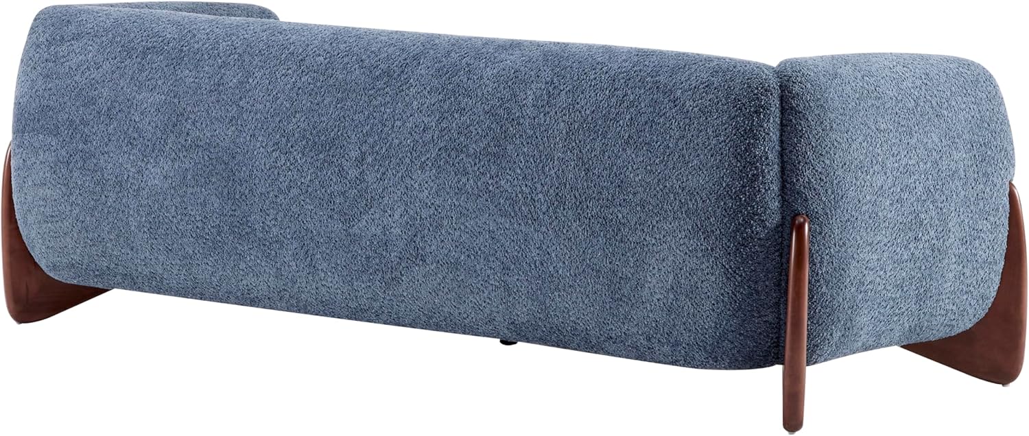 Christopher Knight Home Almab 82 Inches Sofa Couch, Cozy Boucle Upholstered 3-Seater Sofa, Wood Frame Couch, Comfy Couches for Living Room and Office, Modern Sofa, Lounge Seating, Navy Blue
