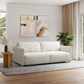 Serta Galway 91.7' Convertible Sleeper Sofa, Queen Size, Wall-Hugging Dreamglide Mechanism, Dreamcoil Comfort, Boucle Fabric, Ivory