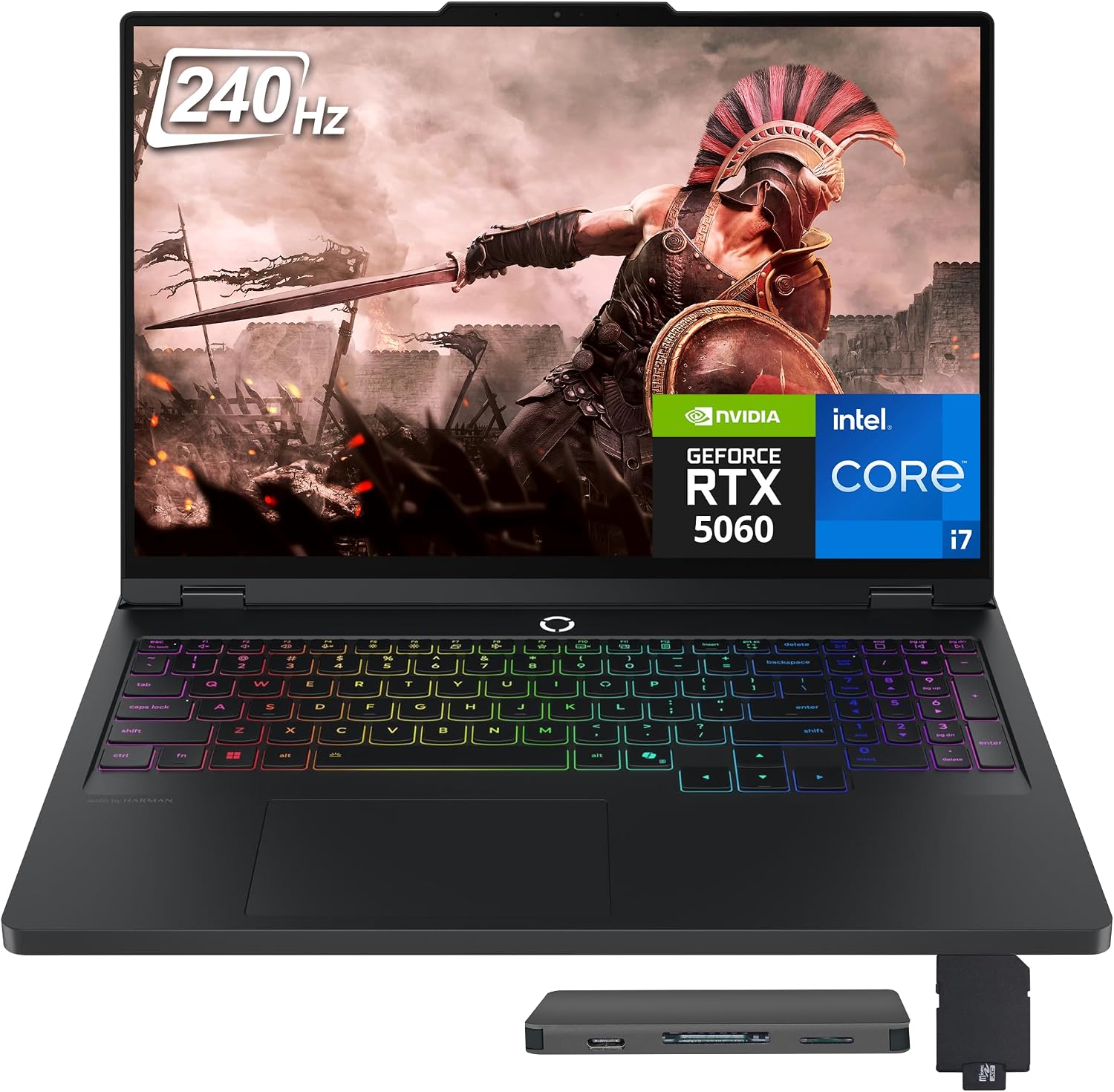 Lenovo Legion Pro 5 16' WQXGA 240Hz Gaming Laptop, Intel i7-14650HX, GeForce RTX 5060, 64GB DDR5, 3TB Storage(2TB SSD+1TB Docking Station), 24-Zone RGB Backlit Keyboard, Wi-Fi 7, Win 11 Pro, Black