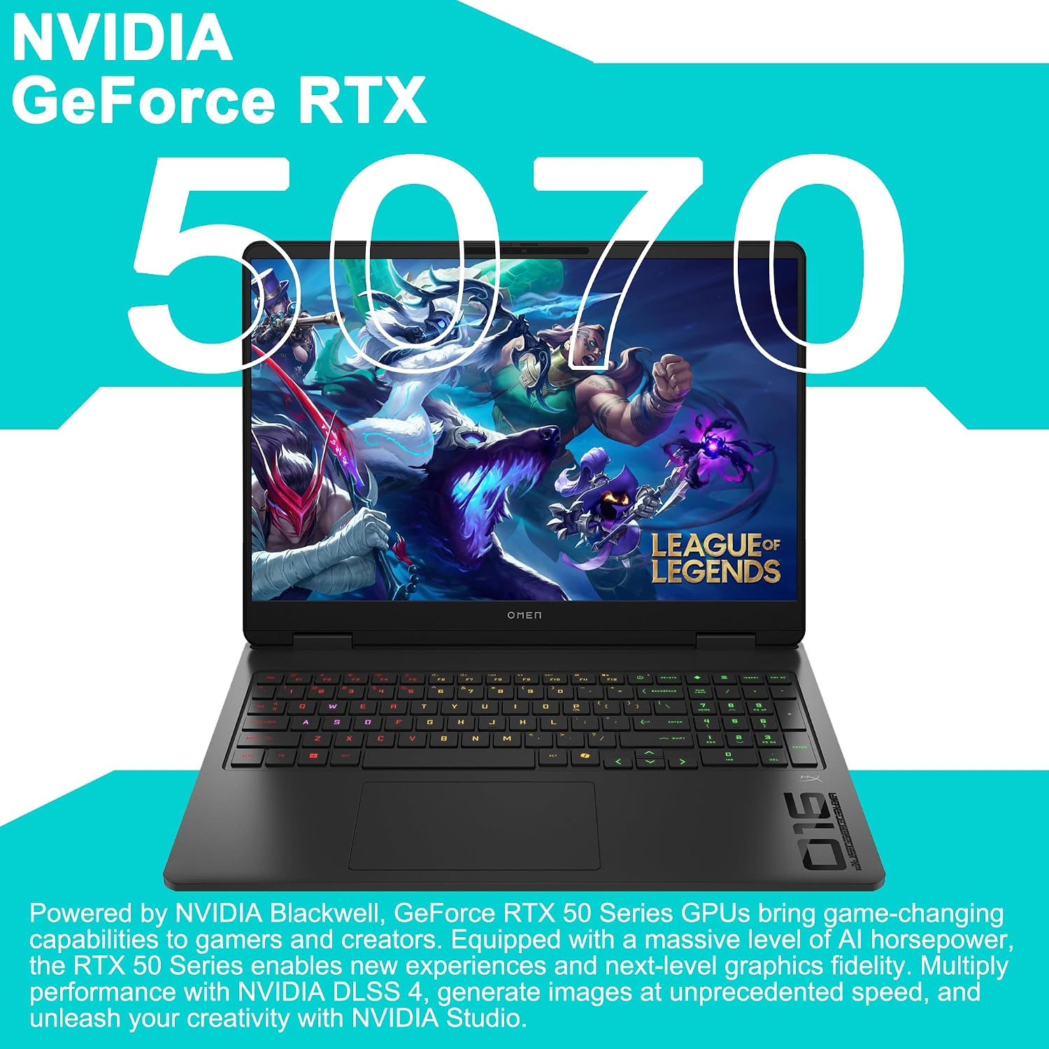 HP Omen 16 Gaming AI Laptop 16' WQXGA 240Hz (500nits 100% sRGB) AMD 10-core Ryzen AI 9 365 (Up to 50 Tops) 32GB RAM 1TB SSD GeForce RTX 5070 GDDR7 DLSS4 (Up to 798 Tops) RGB Backlit Win11Pro ICP Hub