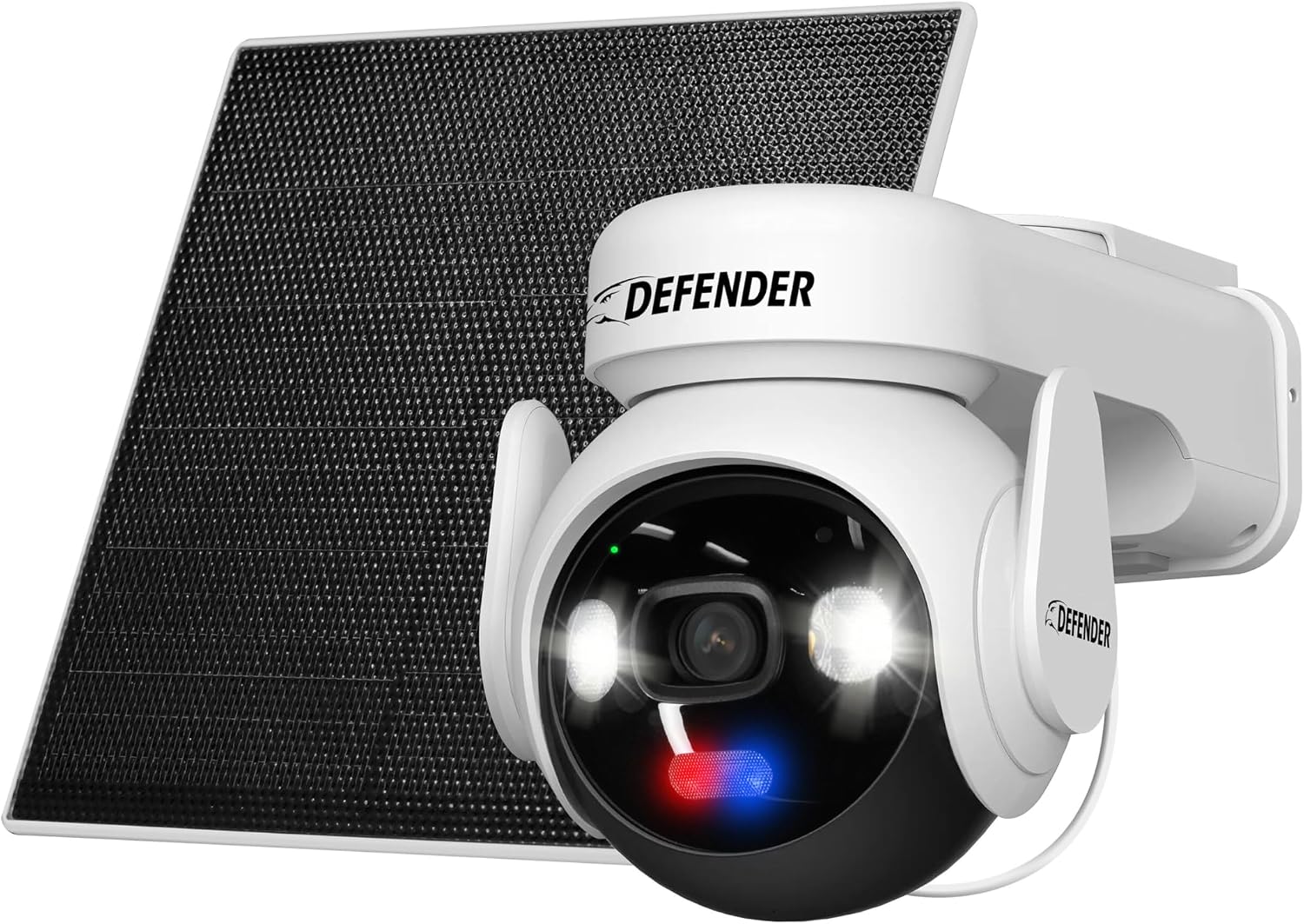 Defender Solar 4K Security Cameras Wireless Outdoor, 360° PTZ, AI Human Detection, Color Night Vision, Battery Max with 5W Solar Panel, Weatherproof Home Surveillance - AOV AI Guard Ultra-Charge