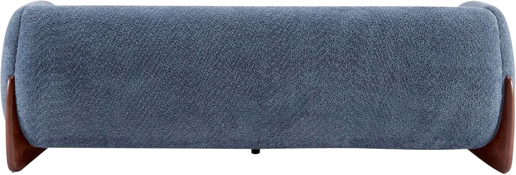 Christopher Knight Home Almab 82 Inches Sofa Couch, Cozy Boucle Upholstered 3-Seater Sofa, Wood Frame Couch, Comfy Couches for Living Room and Office, Modern Sofa, Lounge Seating, Navy Blue