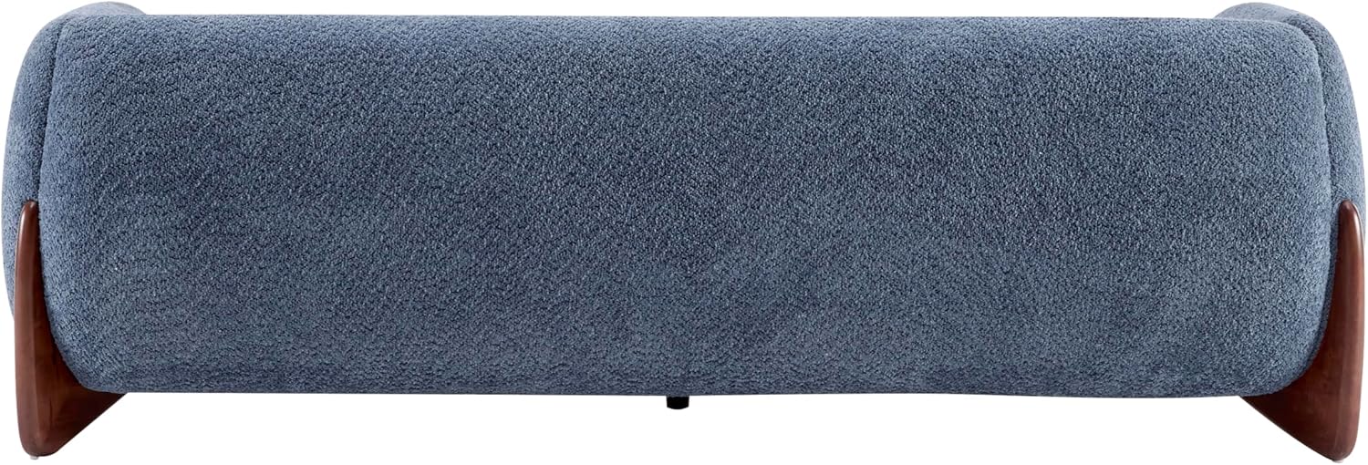 Christopher Knight Home Almab 82 Inches Sofa Couch, Cozy Boucle Upholstered 3-Seater Sofa, Wood Frame Couch, Comfy Couches for Living Room and Office, Modern Sofa, Lounge Seating, Navy Blue