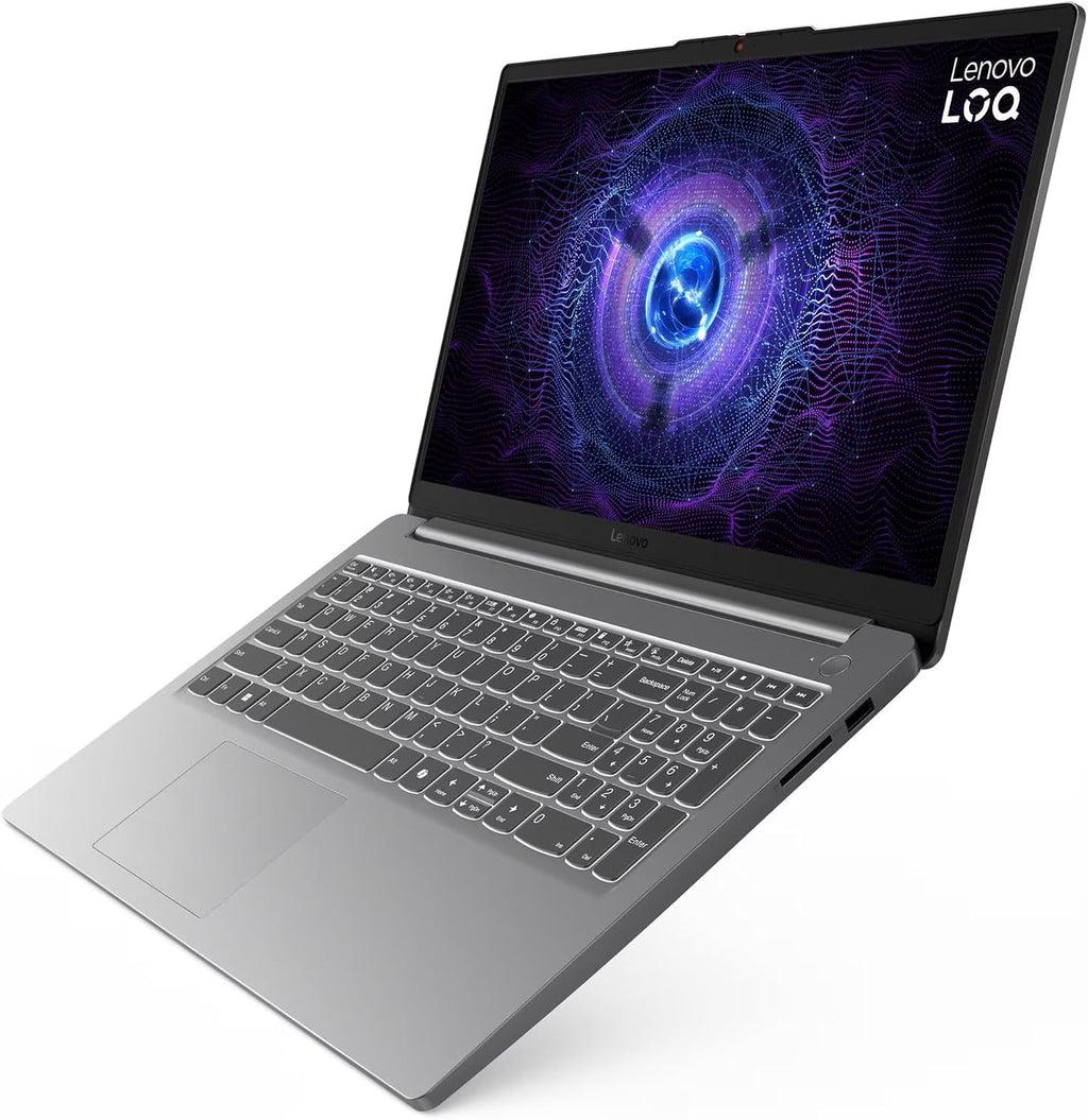 Lenovo LOQ Essential Gaming Laptop, 15.6' FHD 144Hz Display, 8-core Intel Core i5-12450HX, GeForce RTX 3050, 16GB DDR5, 512GB SSD, Wi-Fi 6, RJ-45, USB-C, HDMI, Card Reader, Non-Backlit, Win 11 Home