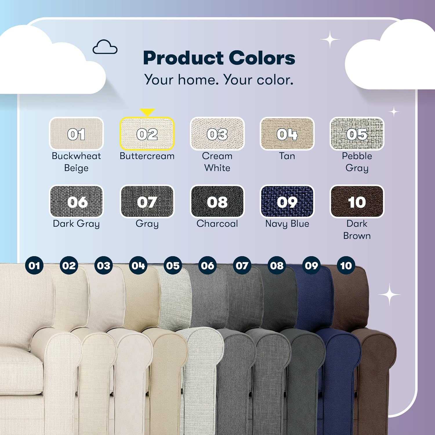 Serta Copenhagen Small Loveseat Sofa, 61 Inch Couch with Rolled Arms, Pocket Coil Seat Cushions, Removable Covers, Easy Care Polyester Upholstery for Living Room, Bedroom or Office, Buttercream