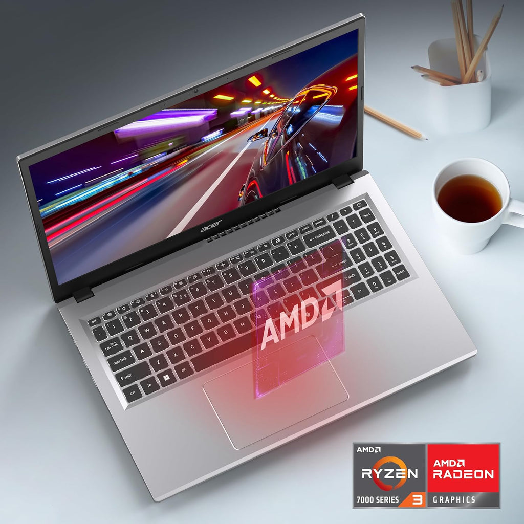 acer Aspire Go 15 AI Ready Laptop | 15.6' FHD (1920 x 1080) IPS Display | AMD Ryzen 3 7320U | AMD Radeon 610M Graphics | 8GB LPDDR5 | 256GB PCIe Gen4 SSD | Wi-Fi 6 | Windows 11 Home | AG15-21P-R0RR