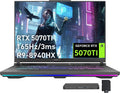 ASUS ROG Strix G16 Gaming Laptop, 16' WUXGA 165Hz Display, NVIDIA GeForce RTX 5070 Ti, AMD Ryzen 9 8940HX, 64GB DDR5, 3TB Storage(2TB SSD+1TB Docking Station Set), RGB Backlit Keyboard, Win 11, Gray
