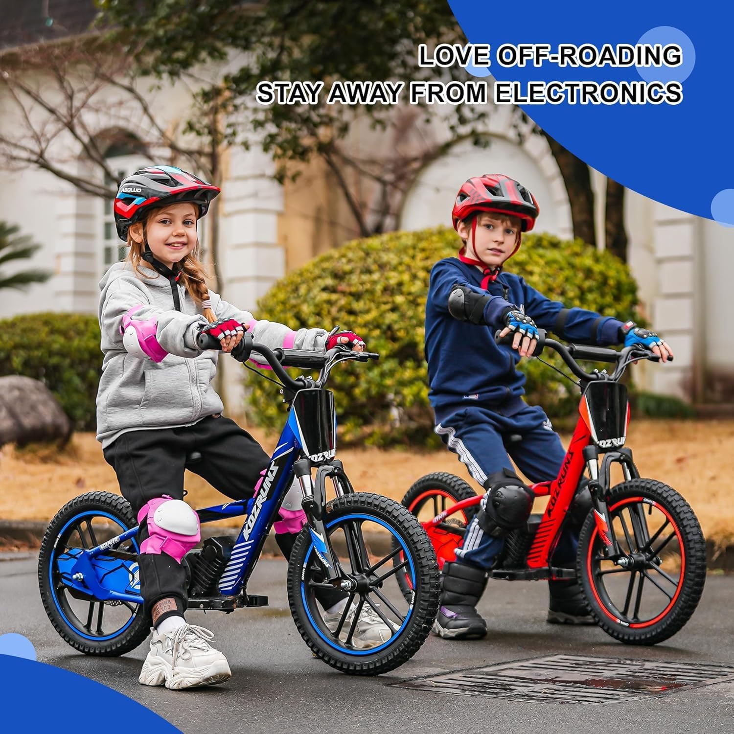 High Performance Electric Dirt Bike for Kids, 500W Motor, 3-Speed up to 15.5MPH, 24V 5AH Removable Lithium-Ion Battery, 13.6 Miles Max Range, Manual Rear Disc Brakes, Electric Motorcycle for Ages 5-10
