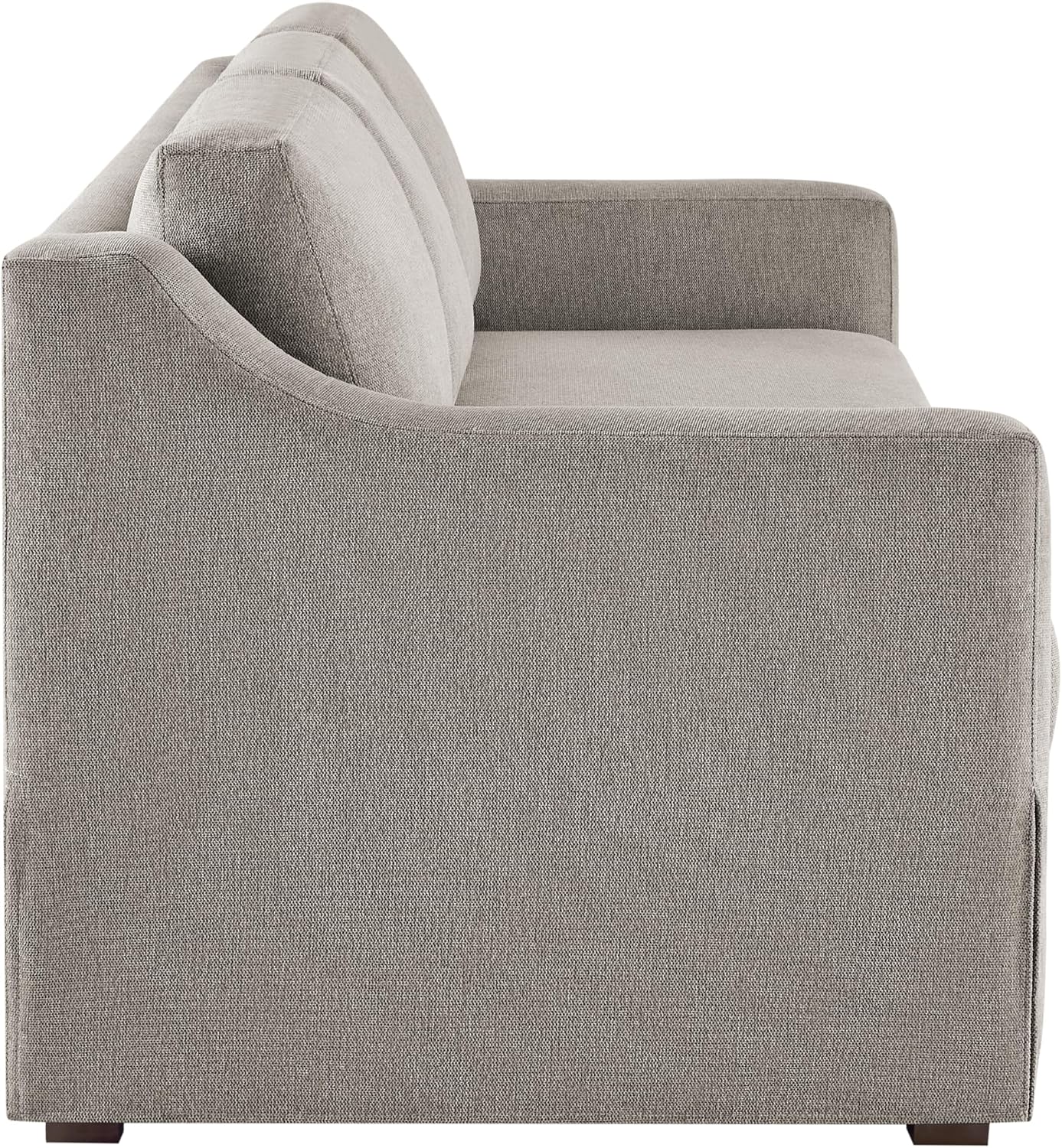 Serta® Hawthorne 90.6' Slipcovered Queen-Size Convertible Pop-up Sofa, Dreamcoil® Comfort, Woven Polyester Blend Fabric, Flax