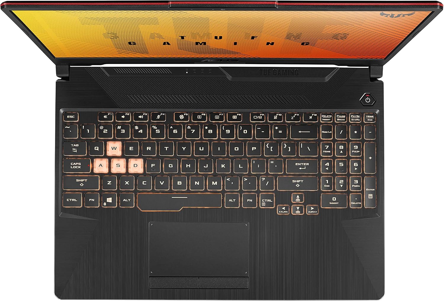 ASUS TUF Gaming A15 Gaming Laptop, 15.6â€ 144Hz Full HD IPS-Type Display, AMD Ryzen 5 4600H, GeForce GTX 1650 Ti, 8GB DDR4, 512GB PCIe SSD, RGB Keyboard, Windows 10 Home, Bonfire Black, FA506II-AS53
