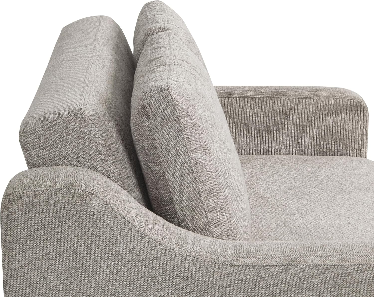 Serta Hawthorne 66.1' Slipcovered Convertible Sleeper Loveseat, Full Size, Dreamcoil Comfort, FingerGuard Pinch Point Protection, Polyester Tweed Fabric, Flax