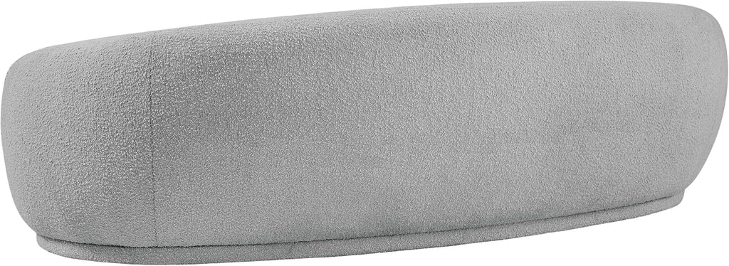 Meridian Furniture 693Grey-S Hyde Collection Modern | Contemporary Boucle Fabric Upholstered Sofa, Grey, 89.5' W x 38' D x 28' H