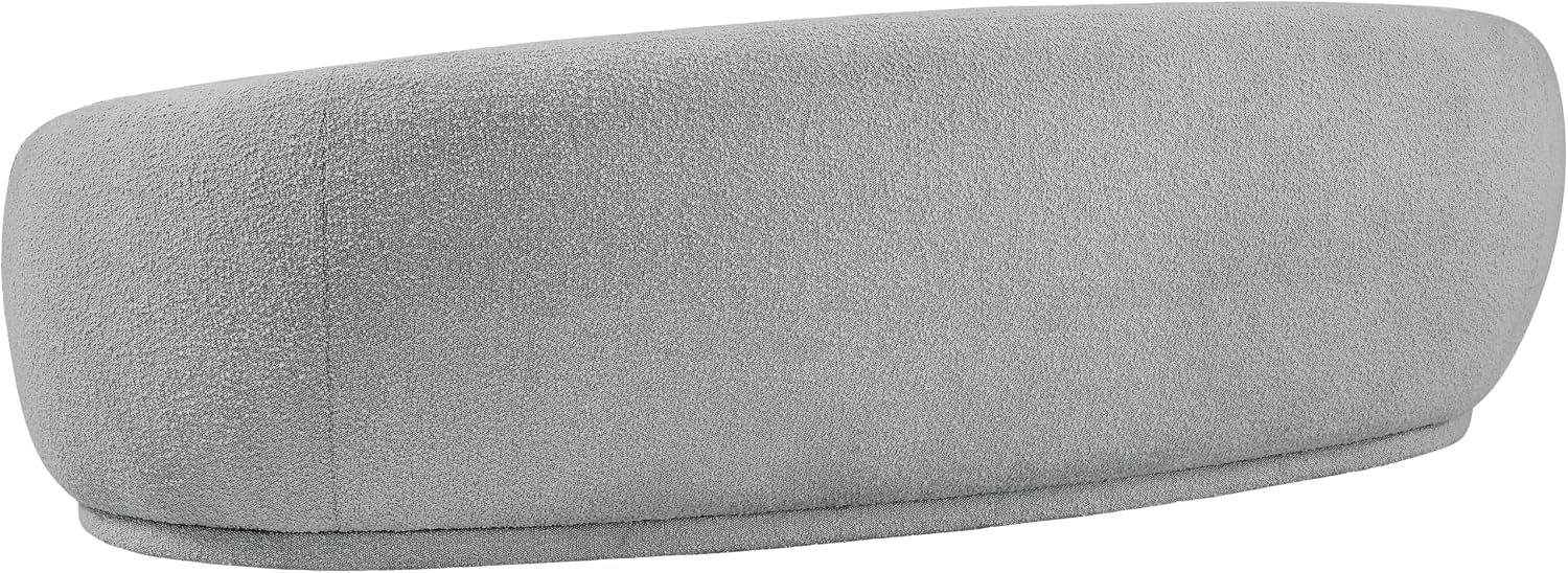 Meridian Furniture 693Grey-S Hyde Collection Modern | Contemporary Boucle Fabric Upholstered Sofa, Grey, 89.5' W x 38' D x 28' H