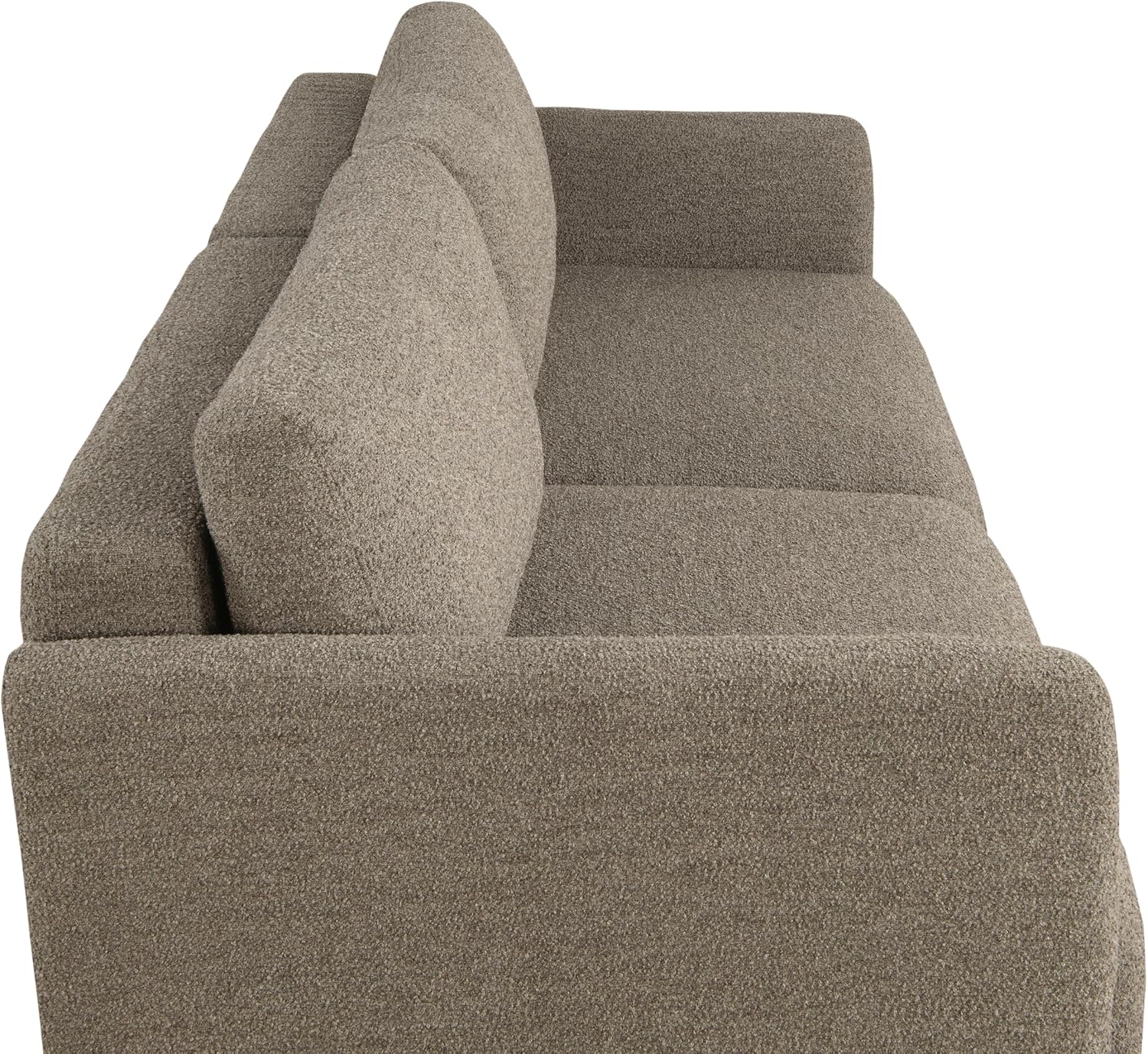 Serta Vail 86' Convertible Sleeper Sofa, Queen Size, Wall-Hugging Dreamglide Mechanism, Dreamcoil Comfort, Boucle Fabric, Brown