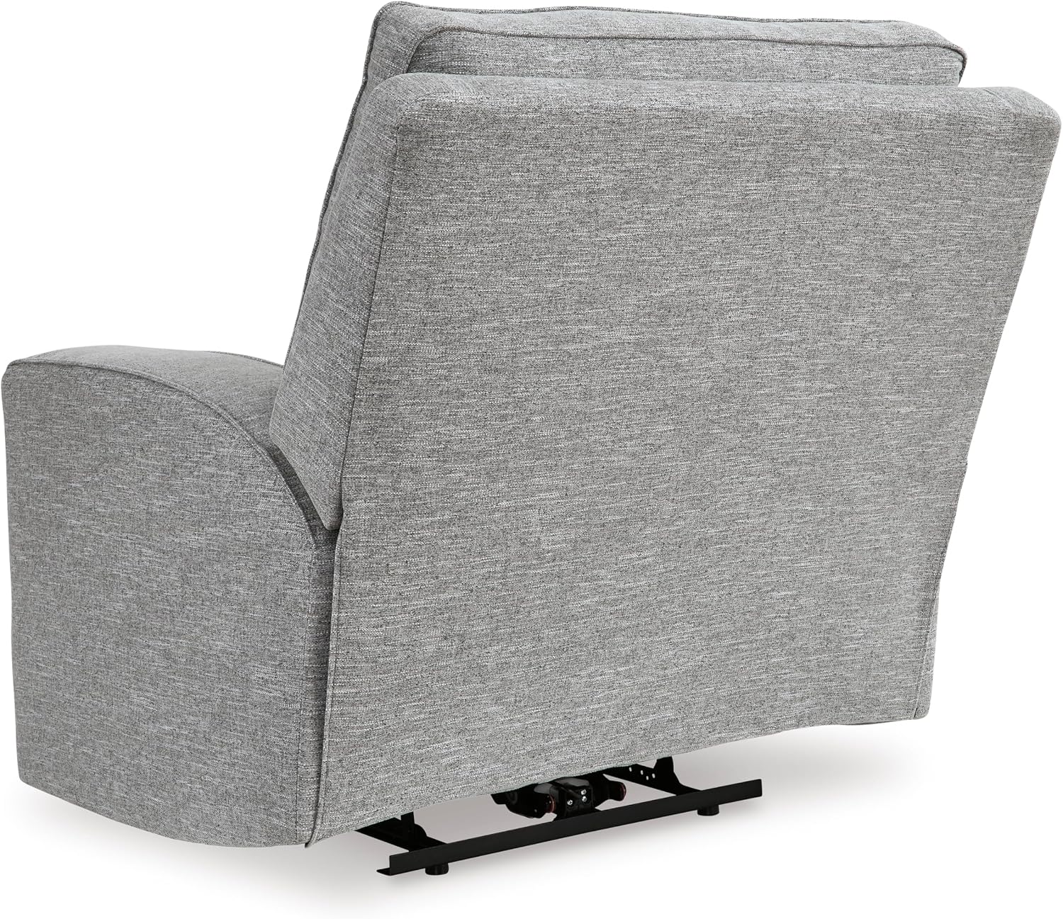 Signature Design by Ashley Biscoe Contemporary Power Recliner with Adjustable Headrest, USB Charging, Cleanable Performance Fabric, 21' Seat Height, Gray