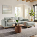 Modway Roscoe Right-Facing Sectional Sofa with Chaise in Mist - 2-Piece Mélange Chenille Fabric Deep Seat Couch, L Shaped Modular for Living Room or Lounge