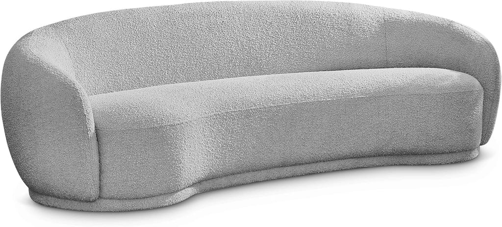 Meridian Furniture 693Grey-S Hyde Collection Modern | Contemporary Boucle Fabric Upholstered Sofa, Grey, 89.5' W x 38' D x 28' H