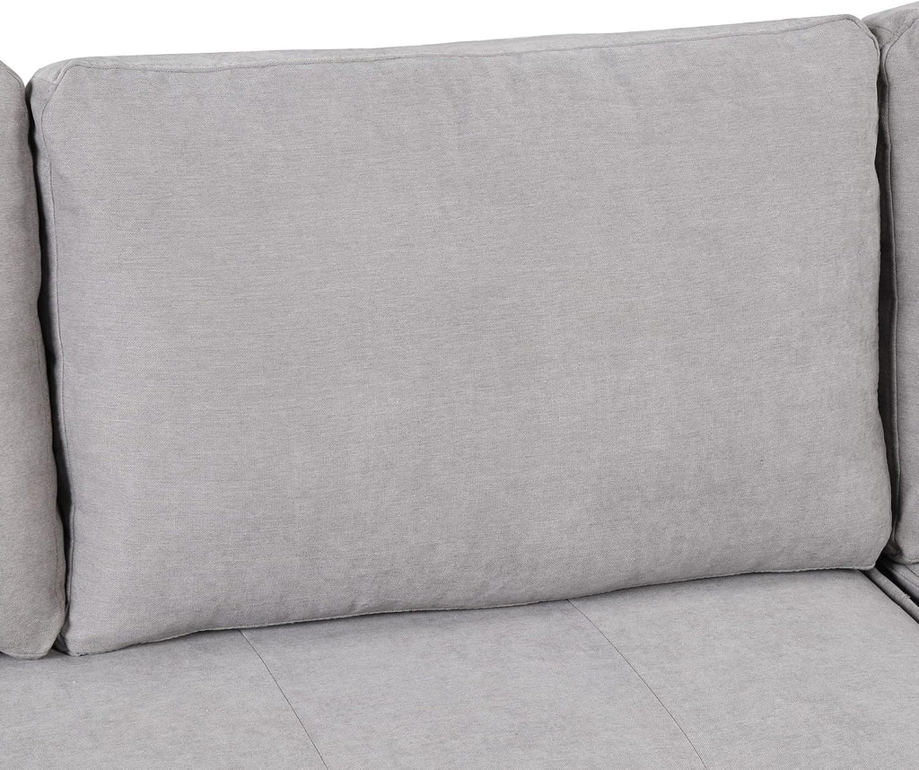 104.5 inch Reversible Sleeper Sectional Sofa with Pull Out Bed , Convertible L Shaped Sectional Couch with Storage Chaise and 2 Stools , Tufted Upholstered Pullout Sofa Bed for Living Room Apartment