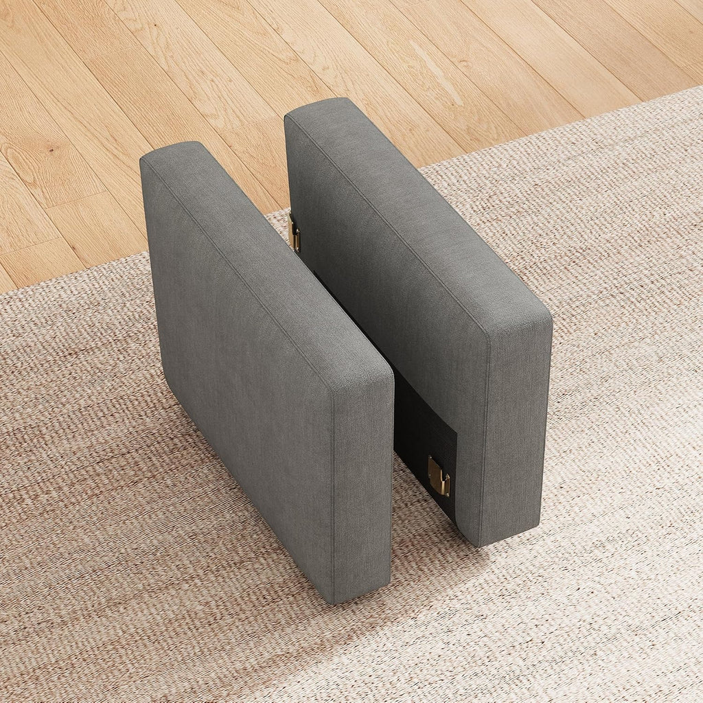 HONBAY Modular Sectional Couch L Shaped Sofa with Storage Seats Sectional Couches for Living Room,Warm Grey