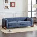 Christopher Knight Home Almab 82 Inches Sofa Couch, Cozy Boucle Upholstered 3-Seater Sofa, Wood Frame Couch, Comfy Couches for Living Room and Office, Modern Sofa, Lounge Seating, Navy Blue