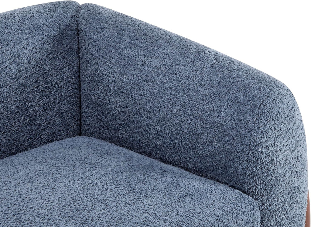 Christopher Knight Home Almab 82 Inches Sofa Couch, Cozy Boucle Upholstered 3-Seater Sofa, Wood Frame Couch, Comfy Couches for Living Room and Office, Modern Sofa, Lounge Seating, Navy Blue
