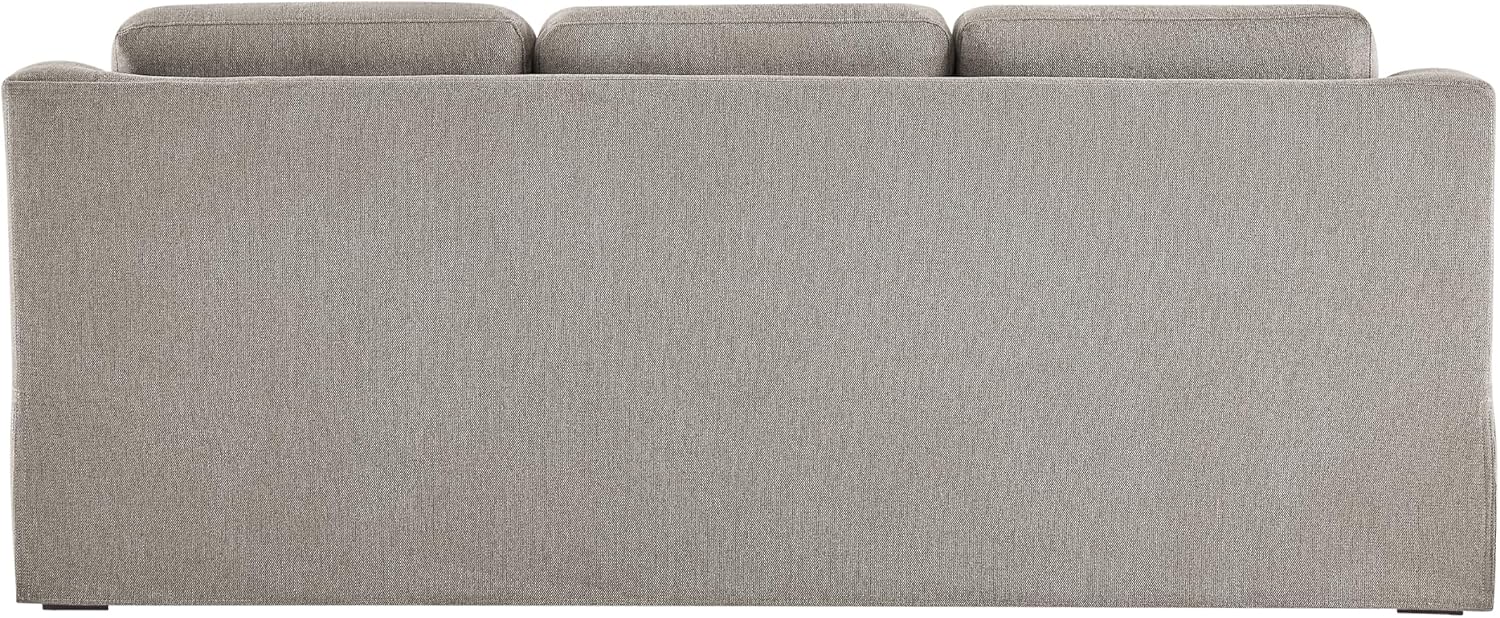 Serta® Hawthorne 90.6' Slipcovered Queen-Size Convertible Pop-up Sofa, Dreamcoil® Comfort, Woven Polyester Blend Fabric, Flax