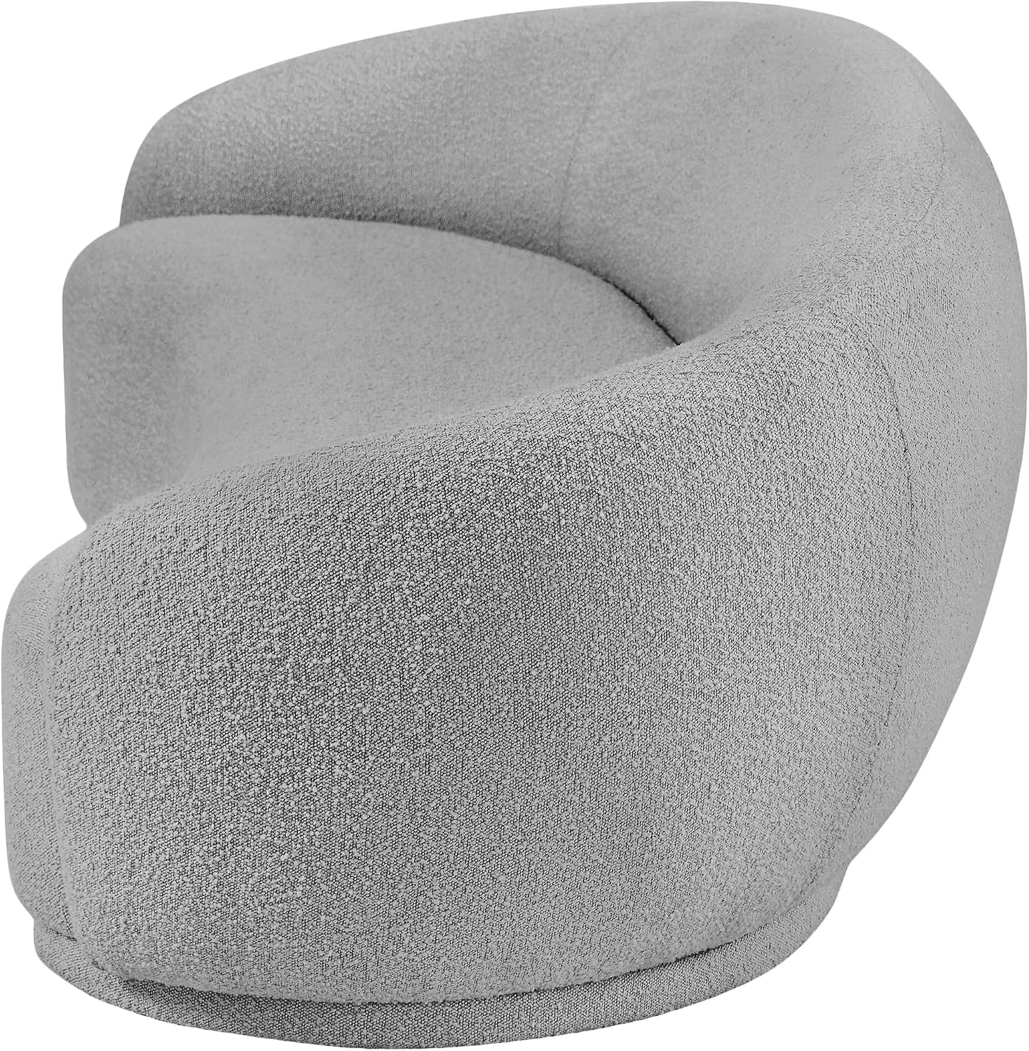 Meridian Furniture 693Grey-S Hyde Collection Modern | Contemporary Boucle Fabric Upholstered Sofa, Grey, 89.5' W x 38' D x 28' H