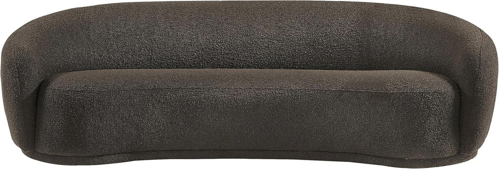 Meridian Furniture 693Brown-S Hyde Collection Modern | Contemporary Boucle Fabric Upholstered Sofa, Brown, 89.5' W x 38' D x 28' H
