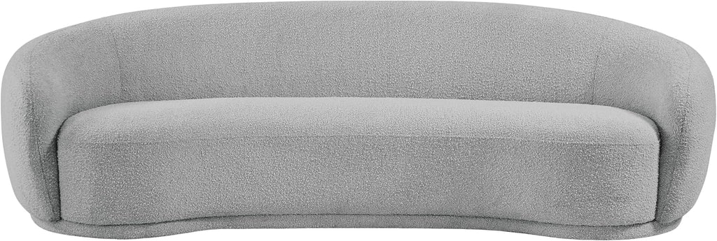 Meridian Furniture 693Grey-S Hyde Collection Modern | Contemporary Boucle Fabric Upholstered Sofa, Grey, 89.5' W x 38' D x 28' H