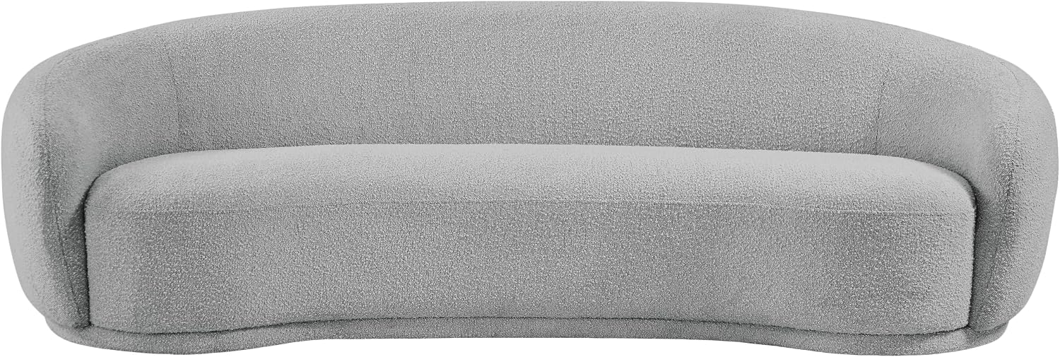 Meridian Furniture 693Grey-S Hyde Collection Modern | Contemporary Boucle Fabric Upholstered Sofa, Grey, 89.5' W x 38' D x 28' H