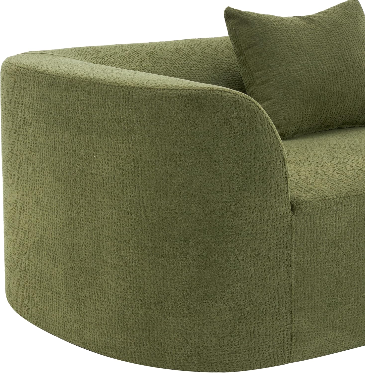 Christopher Knight Home Randa Modern Fabric Upholstered 5-Seater Sofa, Oversized Chair Cloud Couch, Fully Assembled Long Sofa Chaise Lounge, Fully Assembled, Olive Green