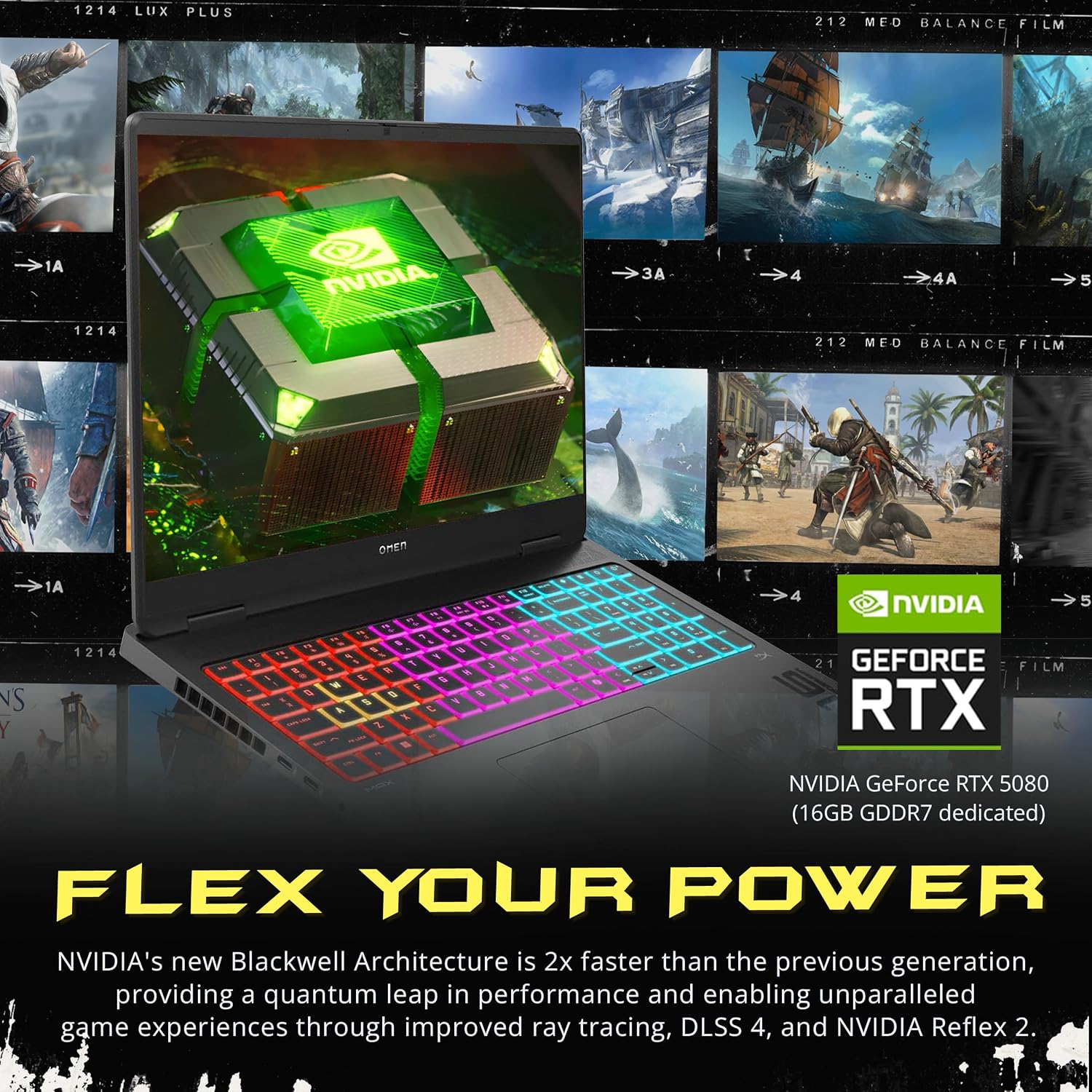 HP Omen MAX 16' WQXGA Gaming Laptop, AMD Ryzen AI 9 HX 375, NVIDIA GeForce RTX 5080 16GB GDDR7, 32GB DDR5, 2TB Storage (1TB SSD+1TB Docking Station), RGB Backlit Keyboard, FHD IR Camera, Win 11, Black