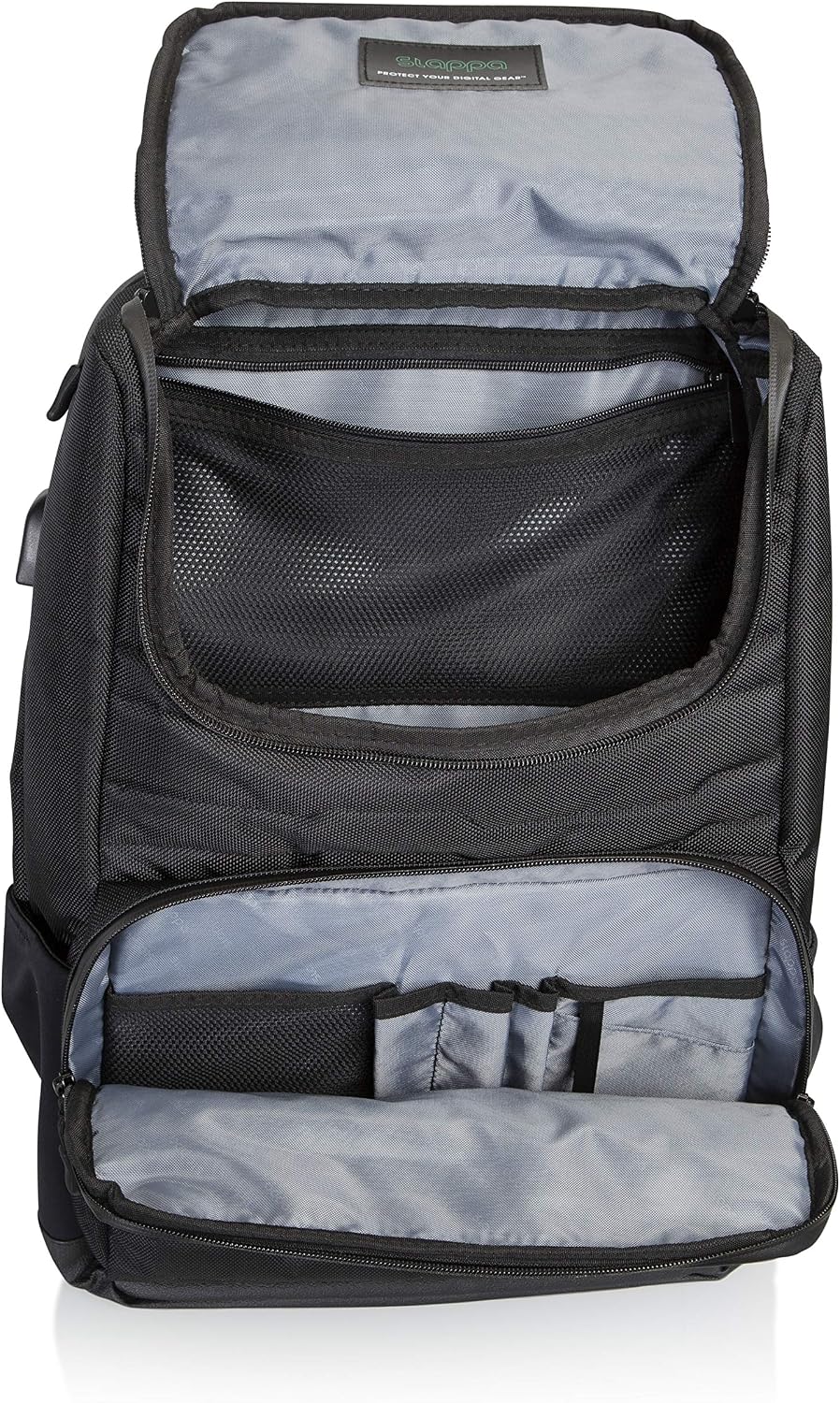 Slappa Gamma Series Gaming Laptop Backpack with Water resistant Zippers; Fits up to 15' Laptops (SL-GAMMA-LAPTOP-BP)