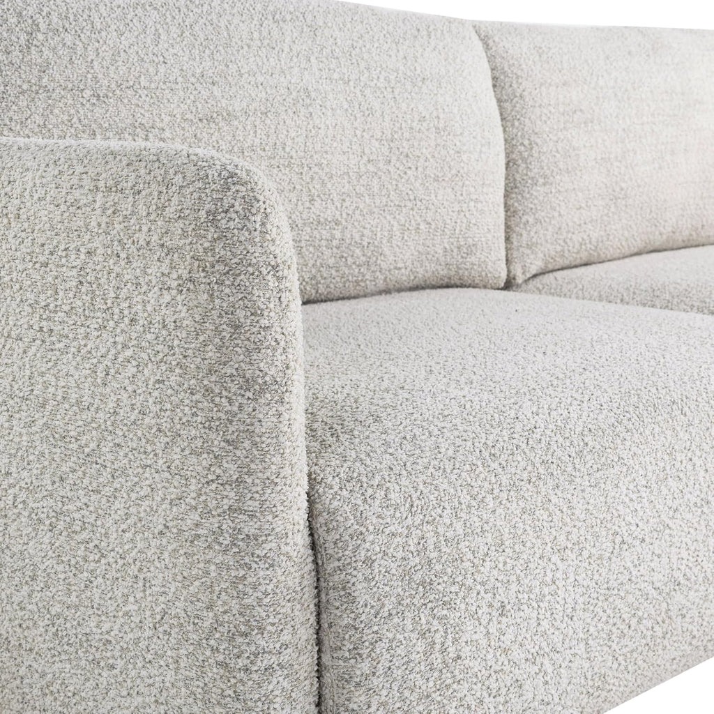 Serta Vail 86' Convertible Sleeper Sofa, Queen Size, Wall-Hugging Dreamglide Mechanism, Dreamcoil Comfort, Boucle Fabric, Ivory