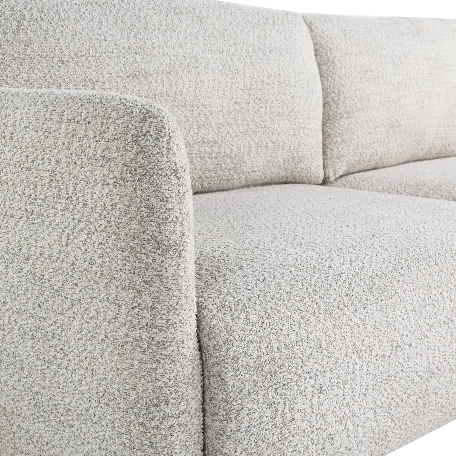 Serta Vail 86' Convertible Sleeper Sofa, Queen Size, Wall-Hugging Dreamglide Mechanism, Dreamcoil Comfort, Boucle Fabric, Ivory