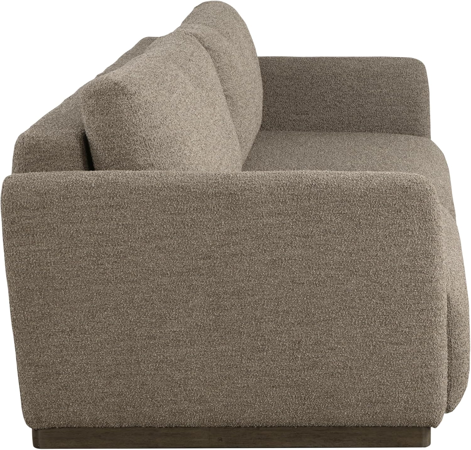 Serta Vail 86' Convertible Sleeper Sofa, Queen Size, Wall-Hugging Dreamglide Mechanism, Dreamcoil Comfort, Boucle Fabric, Brown