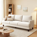 Gericco Mid Century Modern Couches for Living Room, 89' Comfy Couch Sofa with 3-Seater Deep Seats, Upholstered Sofas for Living Room, Office Apartment, Bedroom, Beige