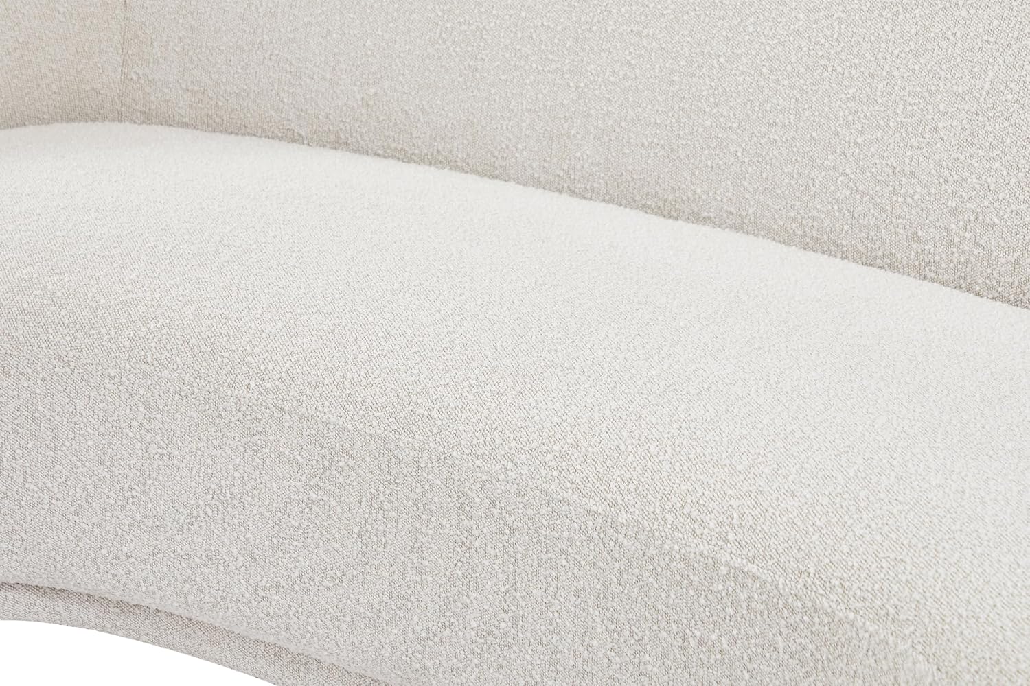 Meridian Furniture 693Cream-S Hyde Collection Modern | Contemporary Boucle Fabric Upholstered Sofa, Cream, 89.5' W x 38' D x 28' H