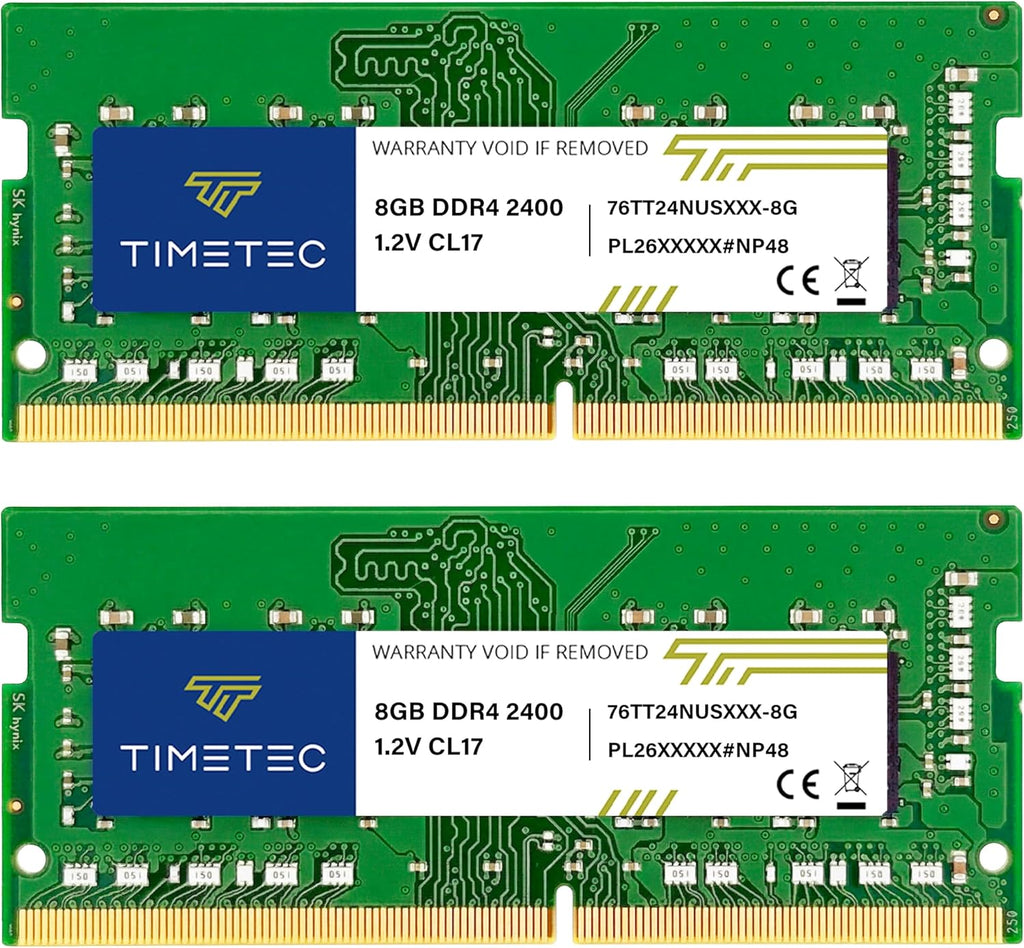 Timetec 16GB KIT(2x8GB) DDR4 SODIMM for Intel NUC KIT/Mini PC/HTPC/NUC Board 2400MHz PC4-19200 Non ECC Unbuffered 1.2V CL17 Single Rank 260 Pin Memory Upgrade(16GB KIT(2x8GB))