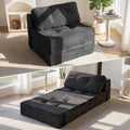 MAXYOYO Folding Sofa Bed, Convertible Sofa Bed with High-Density Support Foam, Portable 4 in 1 Fold Out Chair to Floor Lounger, Versatile Floor Couch for Living Room Bedroom, Black