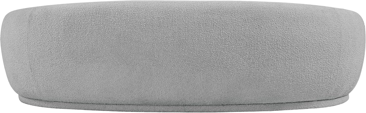 Meridian Furniture 693Grey-S Hyde Collection Modern | Contemporary Boucle Fabric Upholstered Sofa, Grey, 89.5' W x 38' D x 28' H