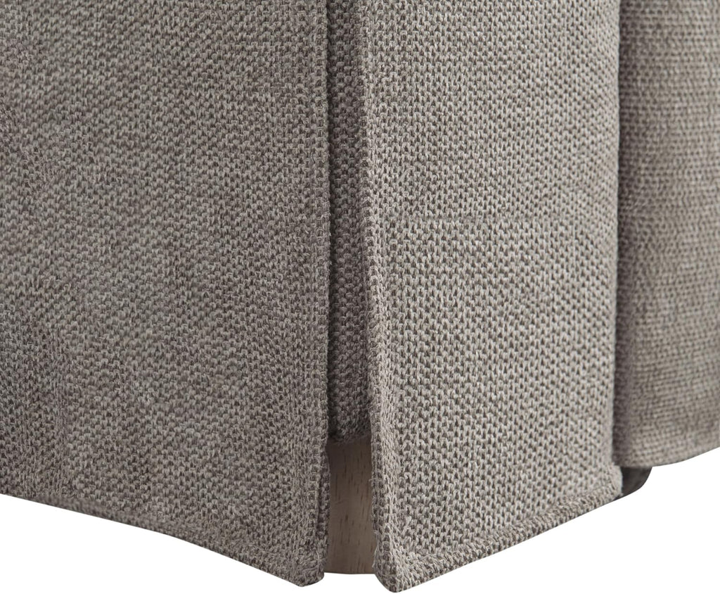 Serta Hawthorne 66.1' Slipcovered Convertible Sleeper Loveseat, Full Size, Dreamcoil Comfort, FingerGuard Pinch Point Protection, Polyester Tweed Fabric, Flax