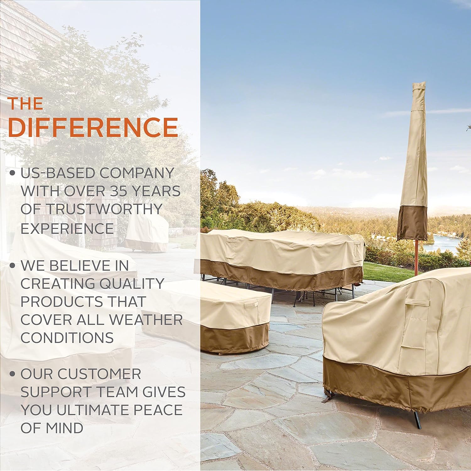 Classic Accessories Veranda Water-Resistant 128 Inch Round General Purpose Patio Furniture Cover, Patio Furniture Covers