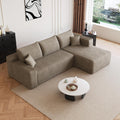 AUGOP 96' Sectional Couches for Living Room Modern Modular Sofa with L-Shape Couchs Upholstered Boneless Couch Deep Seat Sectional Couch with Chaise (Camel, 96' Right Facing Chaise+2Seaters)