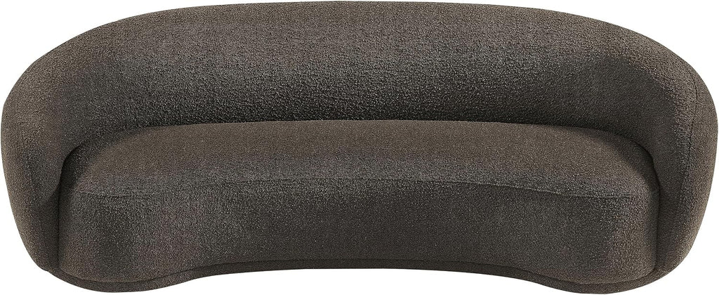 Meridian Furniture 693Brown-S Hyde Collection Modern | Contemporary Boucle Fabric Upholstered Sofa, Brown, 89.5' W x 38' D x 28' H