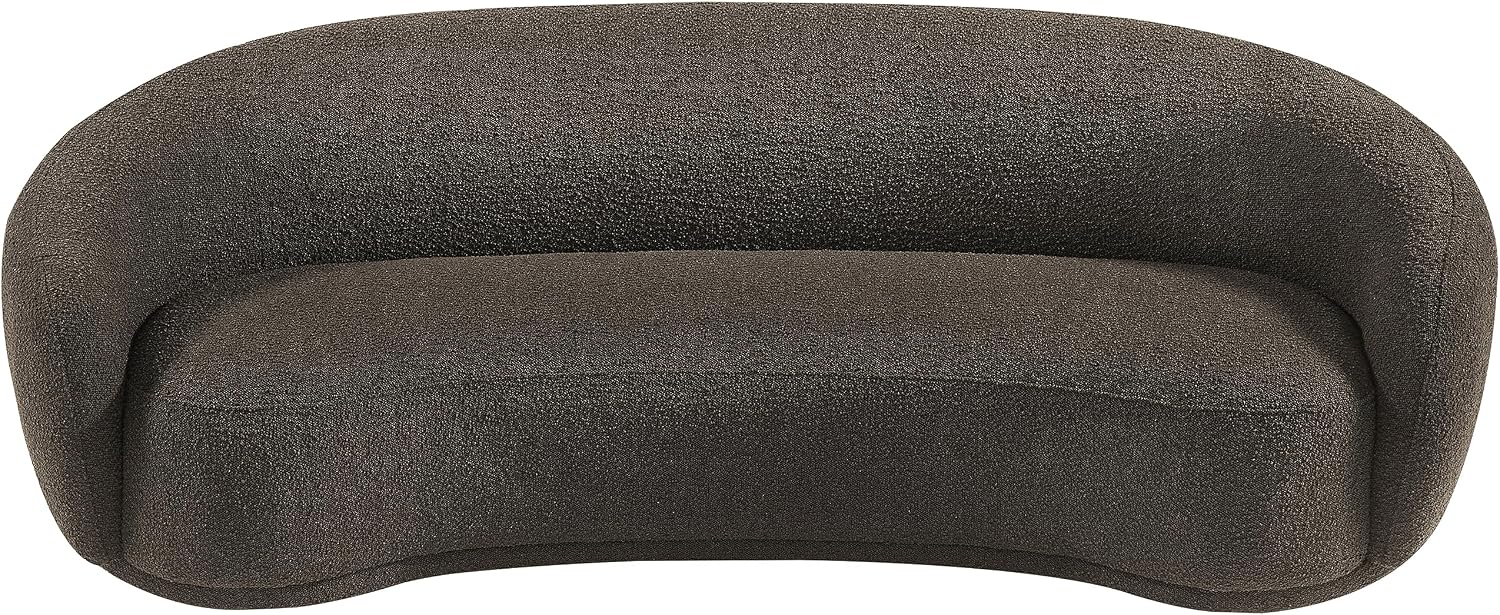 Meridian Furniture 693Brown-S Hyde Collection Modern | Contemporary Boucle Fabric Upholstered Sofa, Brown, 89.5' W x 38' D x 28' H