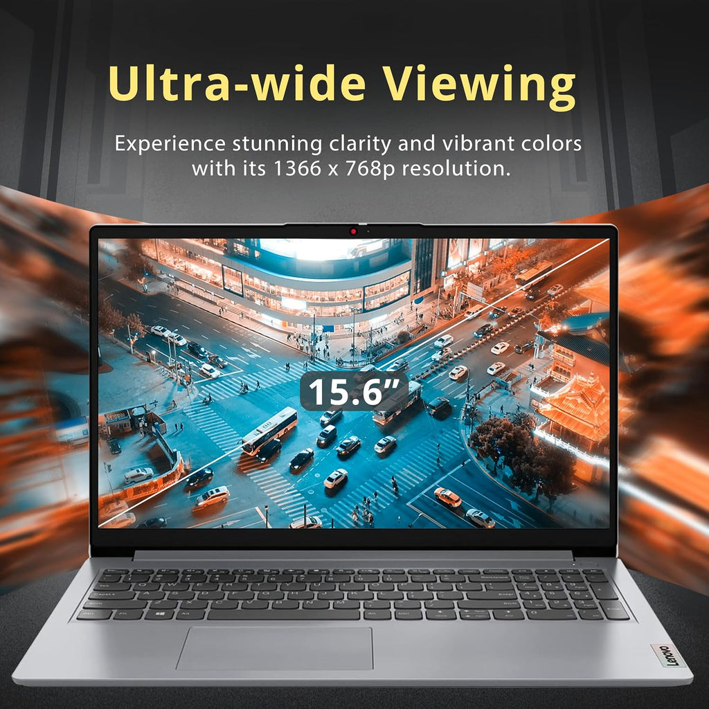 Lenovo IdeaPad 1 15.6' HD Laptop, AMD Athlon Silver 3050U Processor, 8GB RAM, 128GB PCIe SSD, AMD Radeon Graphics, Numeric Keypad, HD Webcam, HDMI, WiFi 6, Grey, Windows 11 (Renewed)