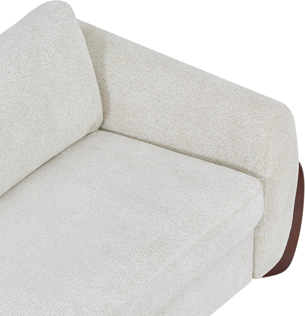 Christopher Knight Home Taki 89 Inches Sofa Couch, Cozy Chenille Upholstered 3-Seater Sofa, Wood Frame Couches, Comfy Home Sofa Living Room and Office, Lounge Seating with Armrests, Beige