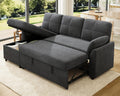 AMEILIFE Sofa Bed, Sleeper Sofa with Storage Chaise, Convertible Sofa Bed with Pull Out Couch, l Shaped Couch for Living Room-Gray Linen